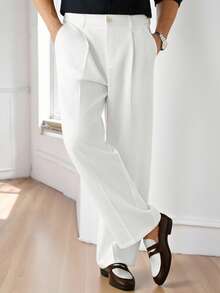 Core Aspect Men's Versatile Business Commuter White Pants - White - View 5