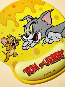 TOM & JERRY X SHEIN 電腦桌面鼠墊附手腕托墊 - 圓形 - 查看 4
