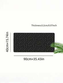 1PC Large Leopard Print Gaming Mouse Pad Diatomaceous Earth Material Black Desk Mat Home Office PC Laptop Anti Slip Waterproof Wear Resistant Sweat Proof Smooth - multicolor - View 3