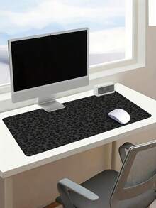 1PC Large Leopard Print Gaming Mouse Pad Diatomaceous Earth Material Black Desk Mat Home Office PC Laptop Anti Slip Waterproof Wear Resistant Sweat Proof Smooth - multicolor - View 5