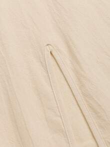 SHEIN LUNE Solid Color Slit Cami Dress For Vacation And Leisure - Khaki - View 7