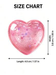 POKOJA LAND 1pc Heart-Shaped Squishy Toy, Soft & Comfortable Texture, Non-Sticky Rebound Quick Shaping, Cute & Compact Palm-Sized Toy, Children Toy & Gift - Multicolor - View 10