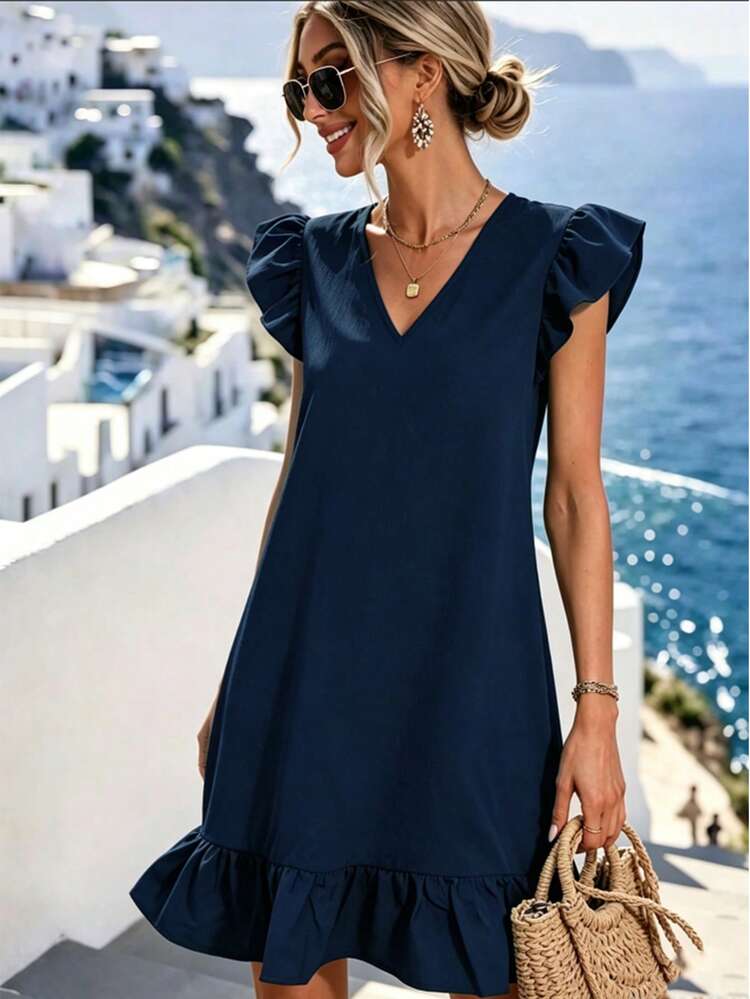 shein mock neck gathered sleeve layered ruffle detail dress Amazon.com: Women's Dresses Mock Neck Gathered Sleeve Layered Ruffle Detail  Dress Dress for Women (Color : White, Size : Small) : Clothing, Shoes &  Jewelry