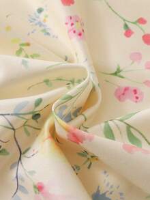SHEIN 新生兒花卉印花圓領連身衣與髮帶 2 件套裝 - 彩色 - 查看 5
