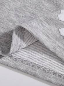 Manfinity Roghcode Men's Drawstring Waist 3D Cross Pattern Casual Graphic Streetwear Versatile Daily Shorts Gym Grey Summer - Grey - View 5