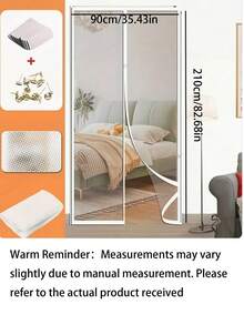 AIYYIPA 1pc Magnetic Mosquito Net Door Curtain, Summer Upgrade Windproof Screen, No Drilling Required, Mesh Curtain - Anti-Insect & Ventilation, Classic Design, Suitable For Bedroom, Living Room, RV Door And Windows, Includes Sticky Tape! - multicolor - View 12