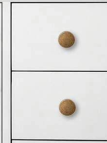 A Set Of 2 Knurled Drawer Pulls, Antique Bronze Cabinet Handles, Single-Hole Kitchen And Bedroom Hardware, Vintage Knobs For Wardrobe/Dresser. - Antique Brass - View 5