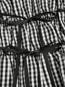 Sweetra Ensemble 2 pièces style Hot Girl, top sans manches minimaliste de couleur unie avec taille cintrée & pantalon coupe slim - Noir et Blanc - Voir 7