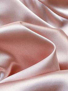 Moireta Lace Patchwork Sexy Open Back Faux Silk Camisole Nightgown For Women - Pink - View 7