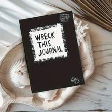 《Destroy This Journal》撕頁式壓力釋放筆記本，包含趣味挑戰，放鬆減壓焦慮日記，頁數不固定，抽拉式設計，軟封面，適合成人、學生與治療師 - 多色 - 查看 5