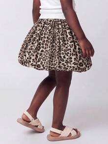 Maija Kids Maija Kids 1件少女休閒優雅精緻寬鬆可愛白色小花苞裙，適合日常穿著、上學、返校、旅行與運動 - 卡其色 - 查看 2