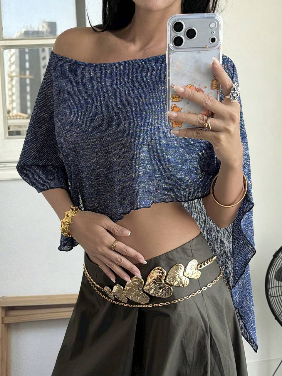 Solid Color One Shoulder Off Shoulder Short Casual Vacation Summer Women Top