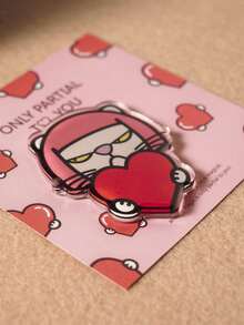 POKOJA LAND Cool Cat Holding Heart Fridge Magnet, 1pc,Red,Kawaii Refrigerator Magnet, Strong Magnetic Acrylic Meme Kitchen Decor, Cat Lover Gift, Only Partial To You, PokojaLand&Luluni - red - View 3