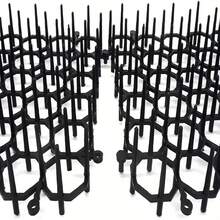 12pcs Anti-Cat Deterrent Spikes - Plastic Cat Repelling Thorn Net With Barbed Wire Design, Suitable For Cat, Indoor/Outdoor Use, Black, Pet Product | Modular Nail Bar | Easy Installation - multicolor - View 2