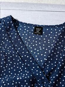 SHEIN Clasi 大尺碼夏季休閒愛心印花襯衫 - 彩色 - 查看 3