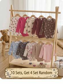 Baby Girl Ribbed And Floral Print Cami Bodysuit Multipacks Adorable Snaps - Multicolor - View 2