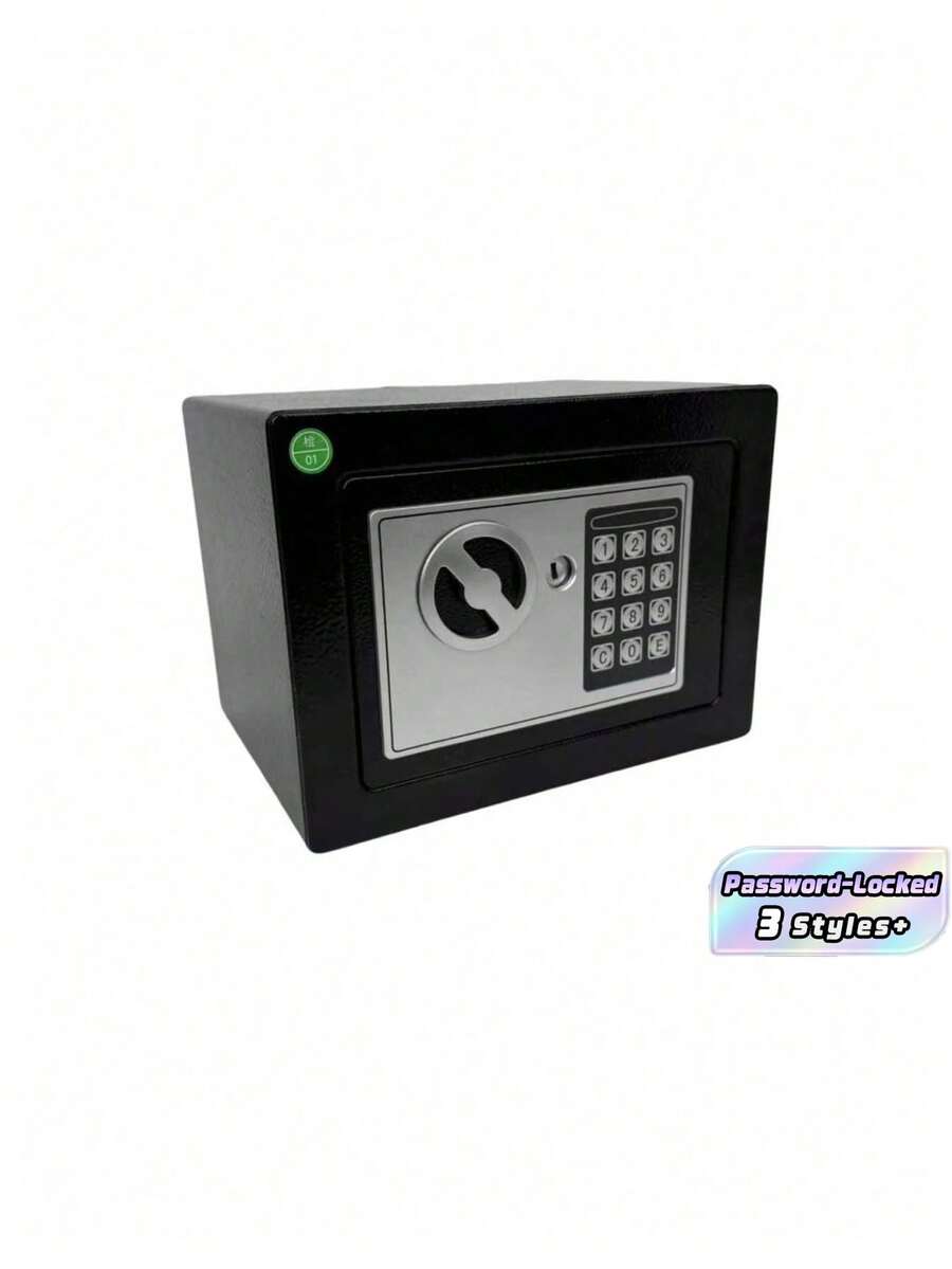 Small Password Safe | Electronic Lock Safe | 3-8 Digit Password Safe | Steel Safe With Two Keys And Password, For Storing Cash And Jewelry - multicolor - View 1