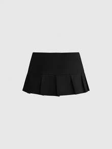 ROMWE Summer Hot Girl Lace Patchwork Big Button Design Halter Top & Ultra Low Waist Skirt Women 2pcs Set - Black - View 6