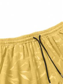 Gym Rark Pantalones cortos deportivos con estampado geométrico y cintura con cordón para hombre, gimnasio - Amarillo - Ver 3