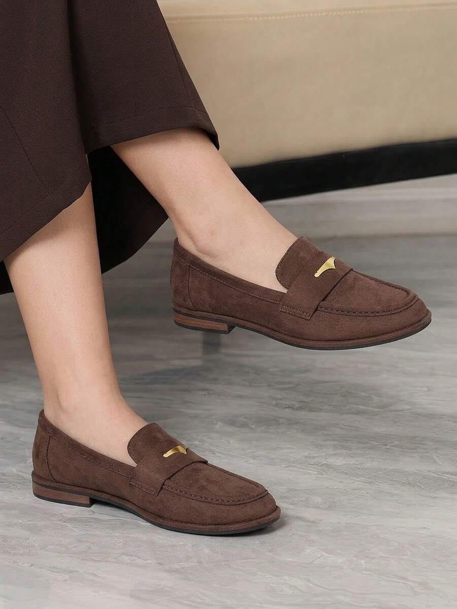Sleekvia Women's Flat Shoes - Brown - View 1