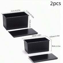 1pc Standard Size Toast Loaf Pan, Black/Gold Color, Rectangular Shape With Texture. Bakes Evenly, Easy Demolding. Ideal For Kitchens, Great For Weekend And Holiday Bread Baking. - Multicolor - View 15
