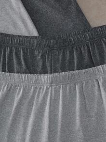 Provexi Provexi 男士基本款休閒寬鬆舒適黑灰色短袖上衣與短褲居家服套裝（含2件上衣與2件褲子） - 彩色 - 查看 4
