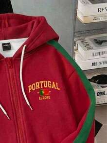 Attitoon Casual Minimalist Loose Fit Hooded Open Front Plus Size Sweatshirt Autumn/Winter - Multicolor - View 3