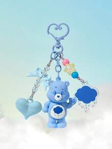 SHEIN X Care Bears Cartoon Bag Creative Hanger, Keychain, Gift - Blue - View 1