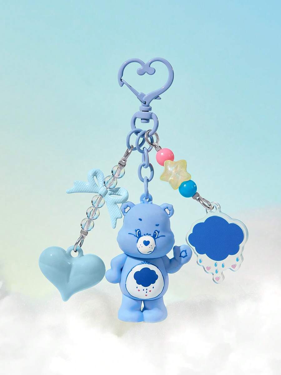SHEIN X Care Bears Cartoon Bag Creative Hanger, Keychain, Gift - Blue - View 1