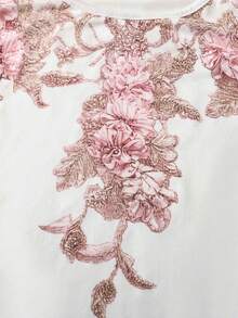 EMERY ROSE Women's Summer Casual Floral Print Round Neck Everyday Tank Top - White - View 3