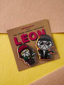 POKOJA LAND Mathilda & Leon Cat Fridge Magnets, Set Of 2, Cinema Refrigerator Magnet, Strong Magnetic Acrylic Meme Decor, Cat Lover Gift, Catscar Movie Series,PokojaLand&Luluni - 2 packs - View 5