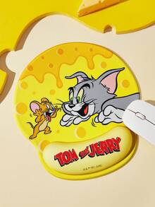 TOM & JERRY X SHEIN 電腦桌面鼠墊附手腕托墊 - 圓形 - 查看 2