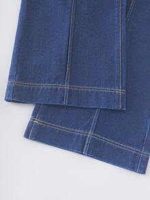 GlowEve CURVE Plus Size Women's Casual Two-Tone Non-Stretch Denim Jeans, All Season - Medium Wash - View 5