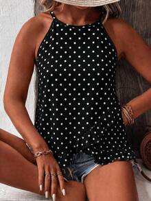EMERY ROSE New Plus Size Women's Fashion Print Versatile Vacation Tank Top - Multicolor - View 4