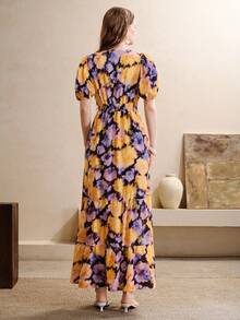 Arave Vestido elegante con estampado floral de verano - Multicolor - Ver 3
