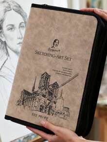 Four Options Of Sketch Pencil Sets With 39/57/81/105 Pieces Are Available. This Professional Charcoal Art Set Is Perfect For Sketching And Figure Drawing. It Comes With A Portable Canvas Storage Bag And Is Cost-Effective. - Sets - View 5