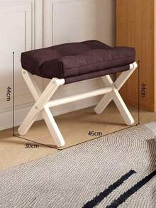 1 Stück faltbarer Aufbewahrungshocker mit weichem, atmungsaktivem Polster, niedriger Ottoman-Hocker für Wohnzimmer und Zuhause, platzsparende Möbel, DIY-Montage - Verschiedenfarbig - Übersicht 7