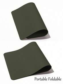 Alas Meja Nail Art Warna Hijau Army, Terbuat dari Kulit PU Tahan Air dan Lembut, Dirancang untuk Meja Studio dan Sandaran Tangan Nail Art yang Dapat Dilipat. Ideal untuk Seniman Kuku di Salon dan untuk Penggunaan di Rumah. - Hijau Tentara - View 7