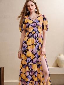 Arave Vestido elegante con estampado floral de verano - Multicolor - Ver 5