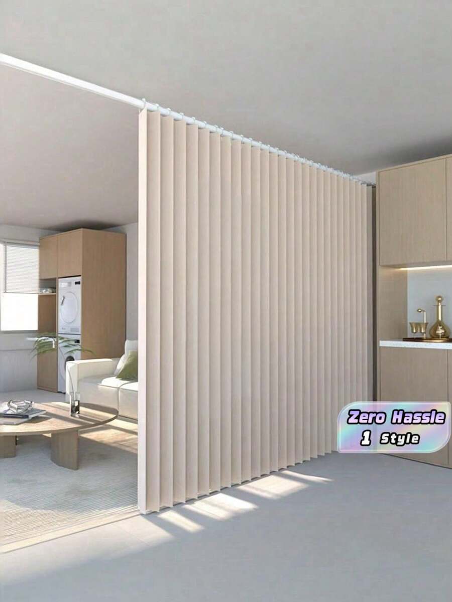 1pc Foldable Curtain Partition Rod Free All-Season Decorative Hanging Cloth Divider Rental Home Bed Privacy Screen Room Divider Living Room Bedroom Windows Portable Tension Rod Dorm Studio Apartment High-End Temporary Space Separation - multicolor - View 1