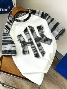 Manfinity Joysei Men Graphic Print T-Shirt, Casual Top For Daily Wear, Street Outings, Parties, Outdoor Activities, Work, Gift Ideas, Holiday - Multicolor - View 3