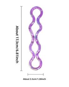 1pc Jr Pebbles Tangle Twisty Link Fidget, Smooth Rounded Interlocking Loop, Flexible Hand Rotation Accessory, Non-Sticky Glossy Finish, Portable Desk Focus Item For Travel - Multicolor - View 2
