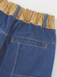 GlowEve CURVE Plus Size Women's Casual Two-Tone Non-Stretch Denim Jeans, All Season - Medium Wash - View 7