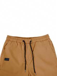 Manfinity Homme 2pcs Loose Fit Men's Patched Detail Drawstring Shorts - Multicolor - View 3
