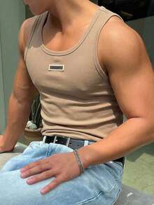 DAZY Men's Casual Denim Versatile Daily Wear Top - Khaki - View 5