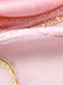 SHEIN Girlism 少女修身休闲碎花不对称肩连衣裙 - 粉色 - 查看 4