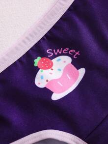 SHEIN 隨機盲盒 5件/組 女童柔軟內褲，對比色肩帶設計 - 彩色 - 查看 6