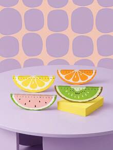 Joivida 1/4Pcs Creative Fruit Pattern Wooden Ruler, Vibrant Exquisite Design, Perfect Gift For Classroom Rewards & Birthday, Ideal For School Home Decoration - multicolor - View 11