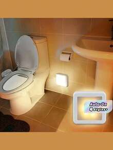 LED Motion Sensor Night Light, Smart PIR Sensor, Auto On/Off, Sensor Bedside Lamp, AAA Battery Powered, Easy Installation, Suitable For Bathroom, Bedroom, Hallway, Stairs, Cabinet, Garage(Batteries Not Included) - White - View 2