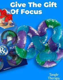 1pc Therapy Style Textured Tangle Loop, Twistable Multi-Color Interlocking Rings With Textured Grip, Portable Hand Activity For Calm Focus, Finger Motion, Stress Relief & Daily Desk Use - Multicolor - View 4